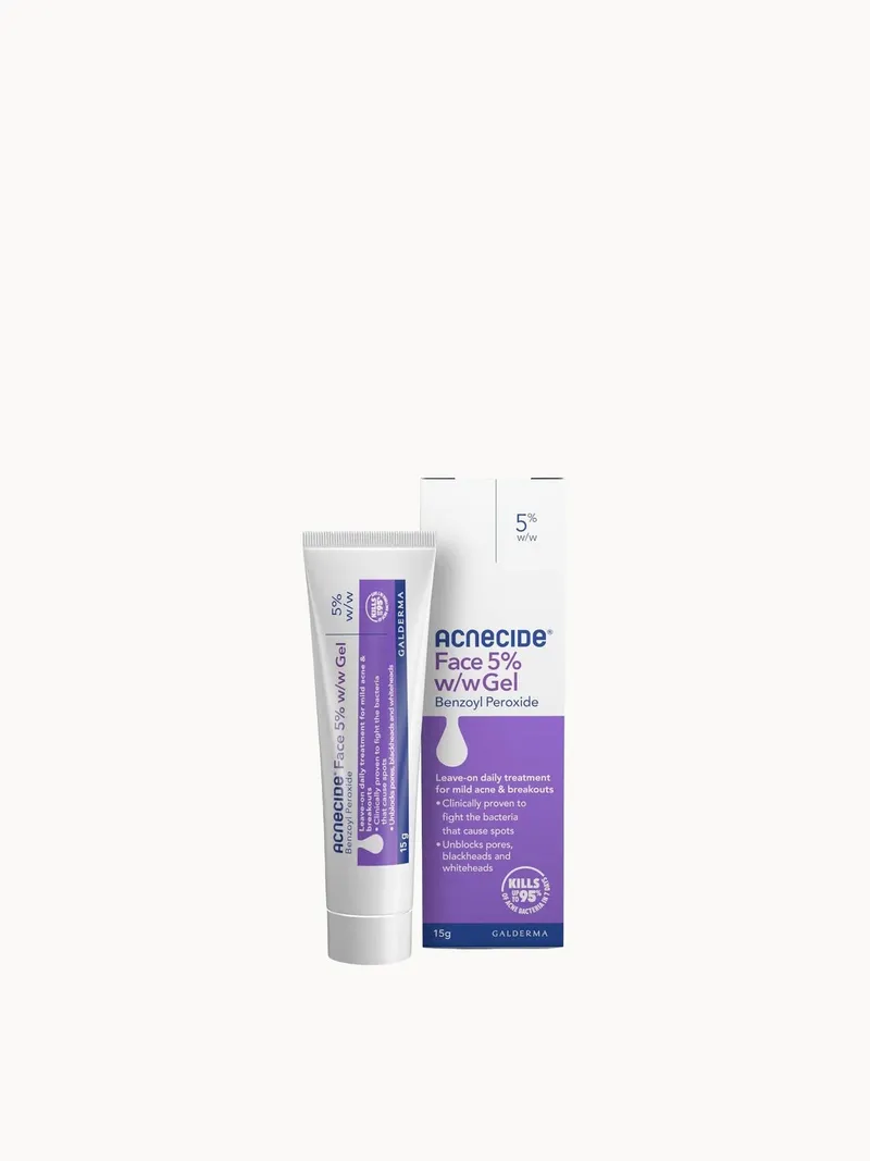 Acnecide Face Gel Spot Treatment with Benzoyl Peroxide 15g