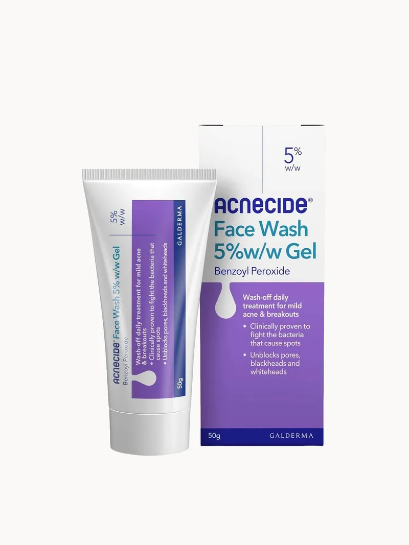 Acnecide Face Wash Spot Treatment with Benzoyl Peroxide 50g