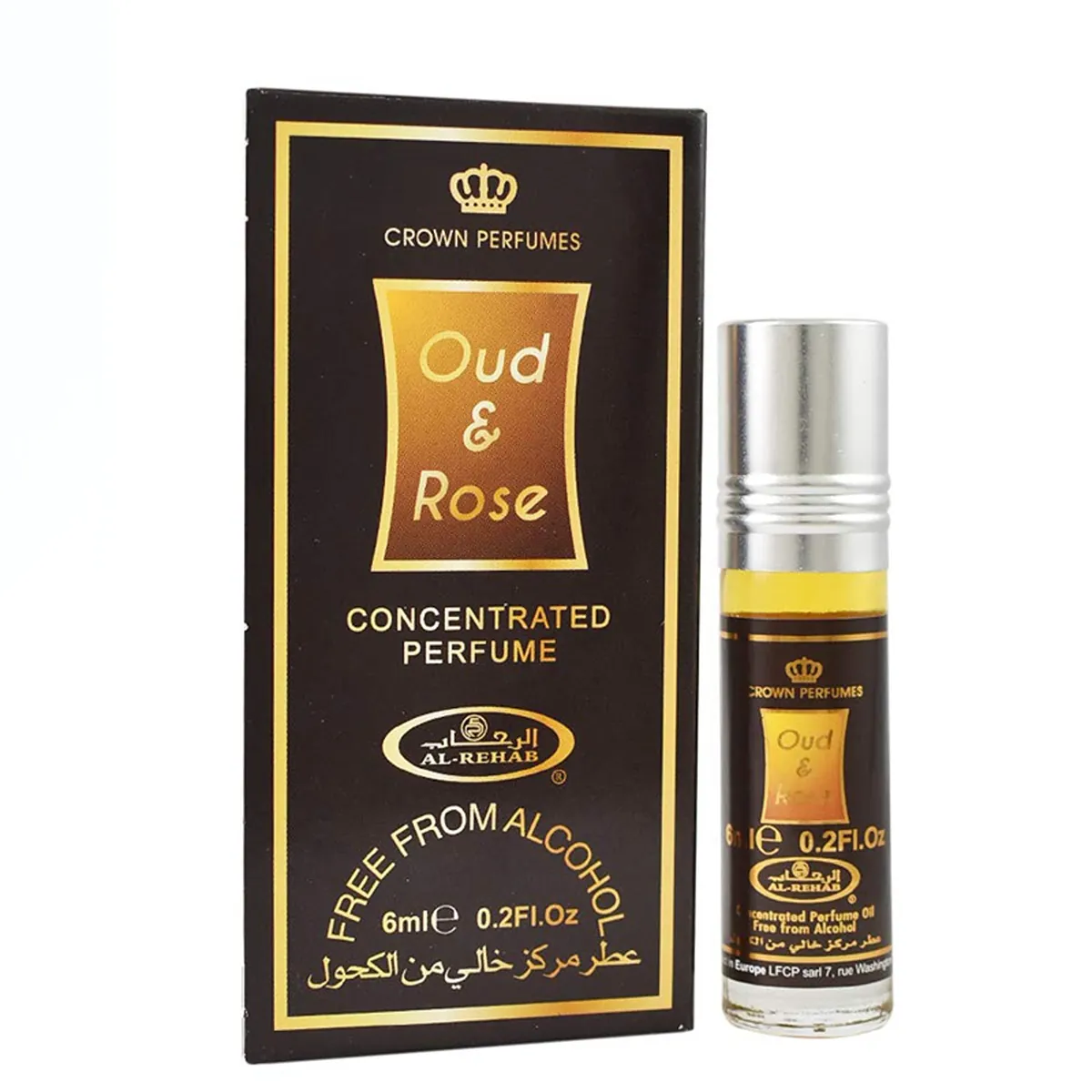 Al Rehab Oud & Rose 6ml Roll-On Oil