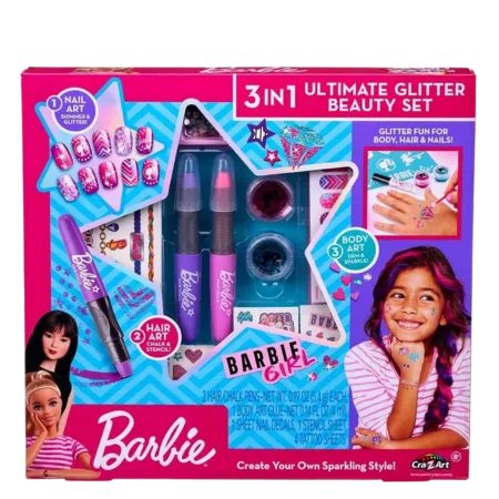 Barbie 3-in-1 Ultimate Glitter Beauty Set