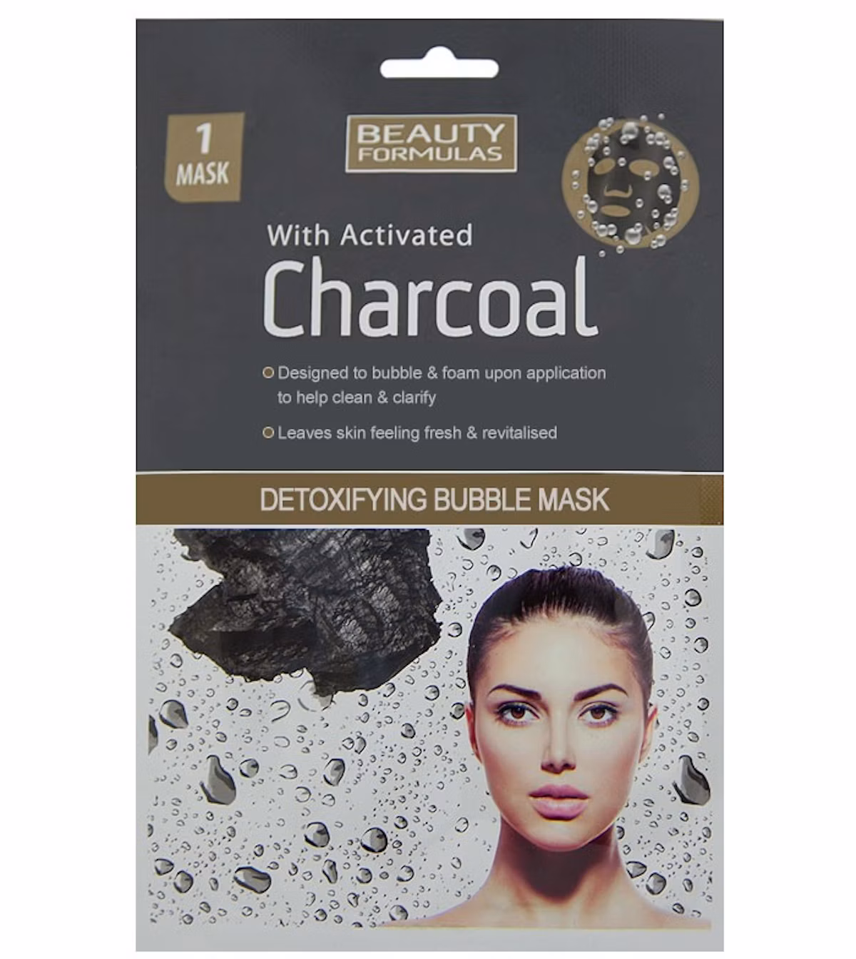 Beauty Formulas Charcoal Detoxifying Bubble Mask 1 pcs