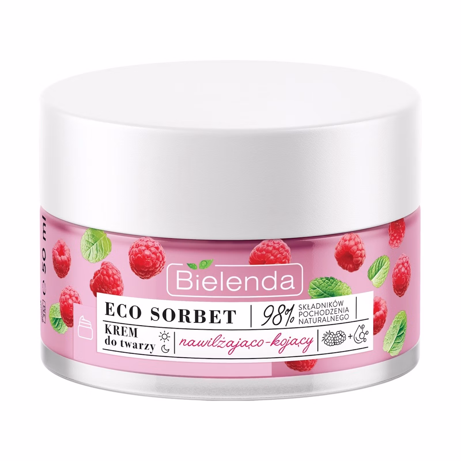 Bielenda Eco Sorbet Raspberry Face Cream Moisturizing And Soothing 50 ml