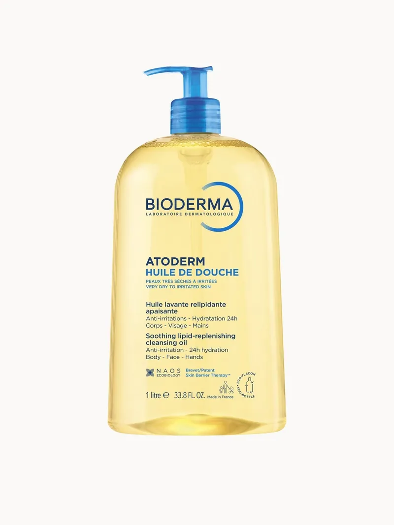 Bioderma Atoderm Lipid-Replenishing Shower Oil For Very Dry Atopic Eczema-Prone Skin 1L