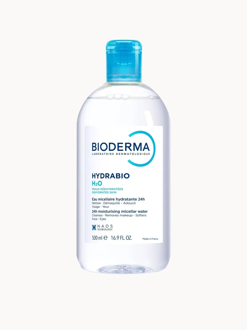 Bioderma Hydrabio H2O Micellar Water Cleanser for Dry Dehydrated Skin 500ml