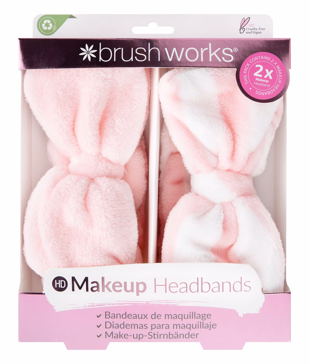 brushworks Makeup Headbands 2 pcs