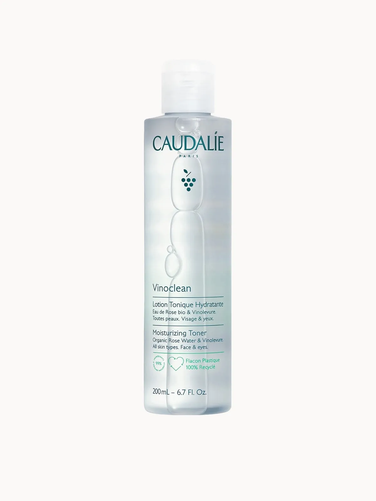 Caudalie Vinoclean Moisturising Toner with Rose Water 200ml