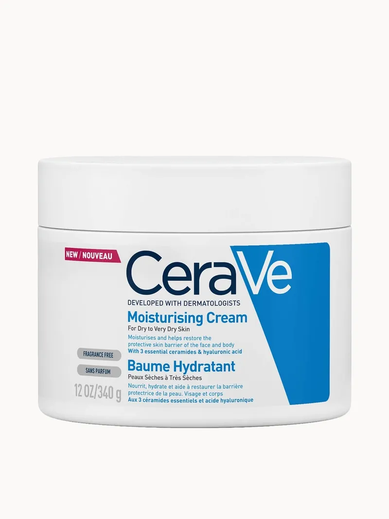 CeraVe Moisturising Cream Pot for Face and Body with Ceramides for Dry to Very Dry Skin 340g