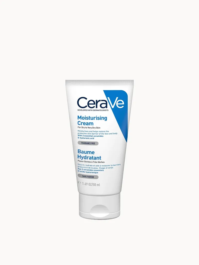 CeraVe Moisturising Cream Tube with Ceramides for Dry to Very Dry Skin 50ml