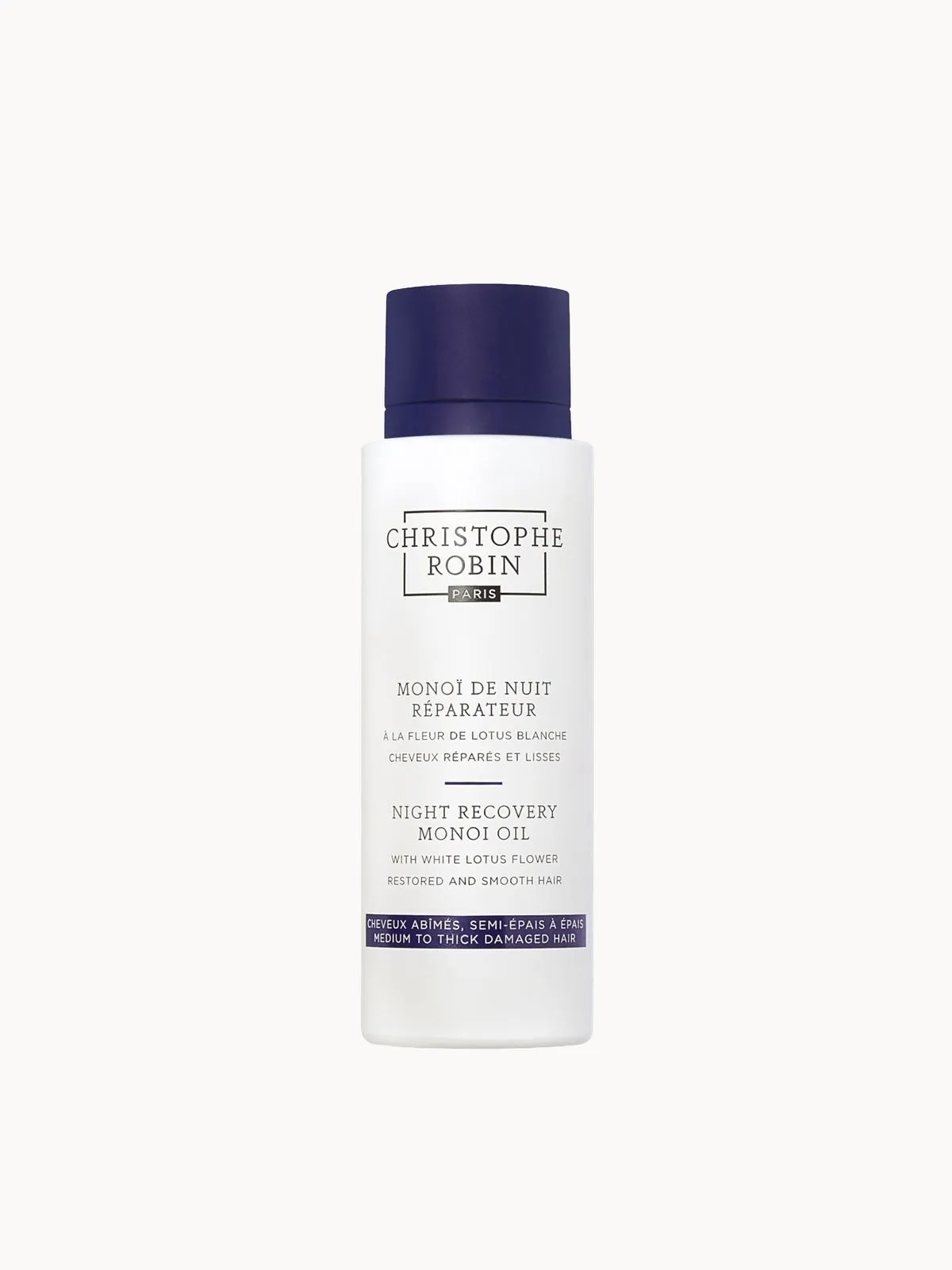 Christophe Robin Night Recovery Monoï Oil with White Lotus Flower 92ml