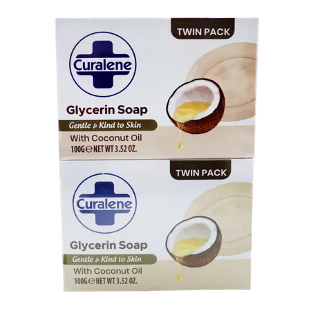 Curalene Coconut Oil Glycerine Soap Twin Pack - 2 x 100 g