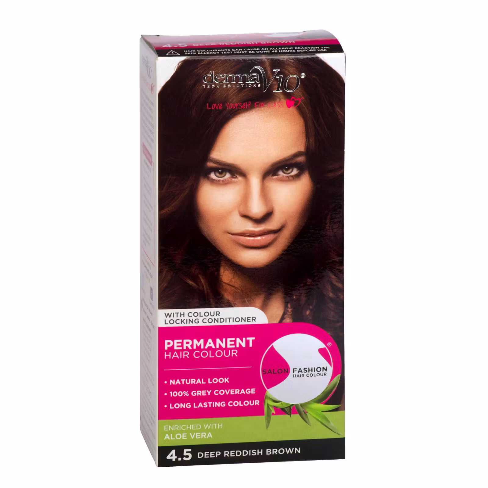 DermaV10 Salon Fashion Hair Colour Deep Reddish Brown 1 pcs