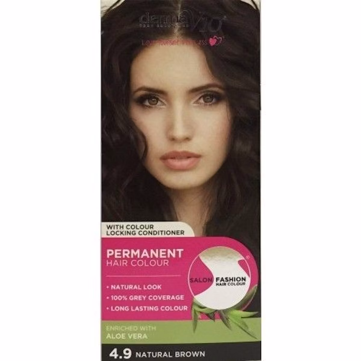 DermaV10 Salon Fashion Hair Colour Natural Brown 1 pcs