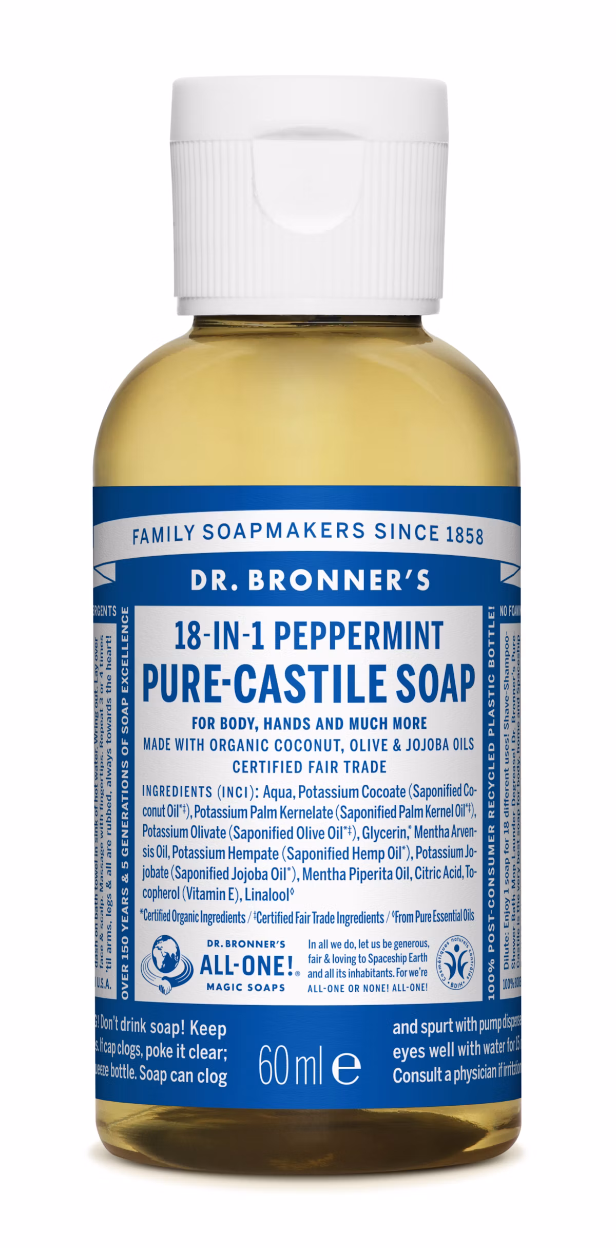 Dr. Bronner’s Magic Soap Peppermint 60 ml