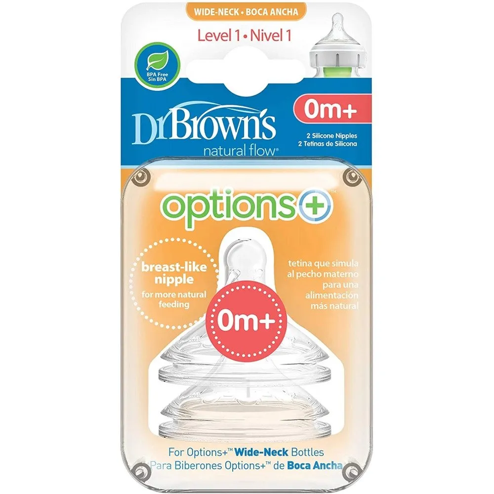 Dr Brown's - Options+ Level 1 Teats 0m+ (2 Pack) (Damaged Box)