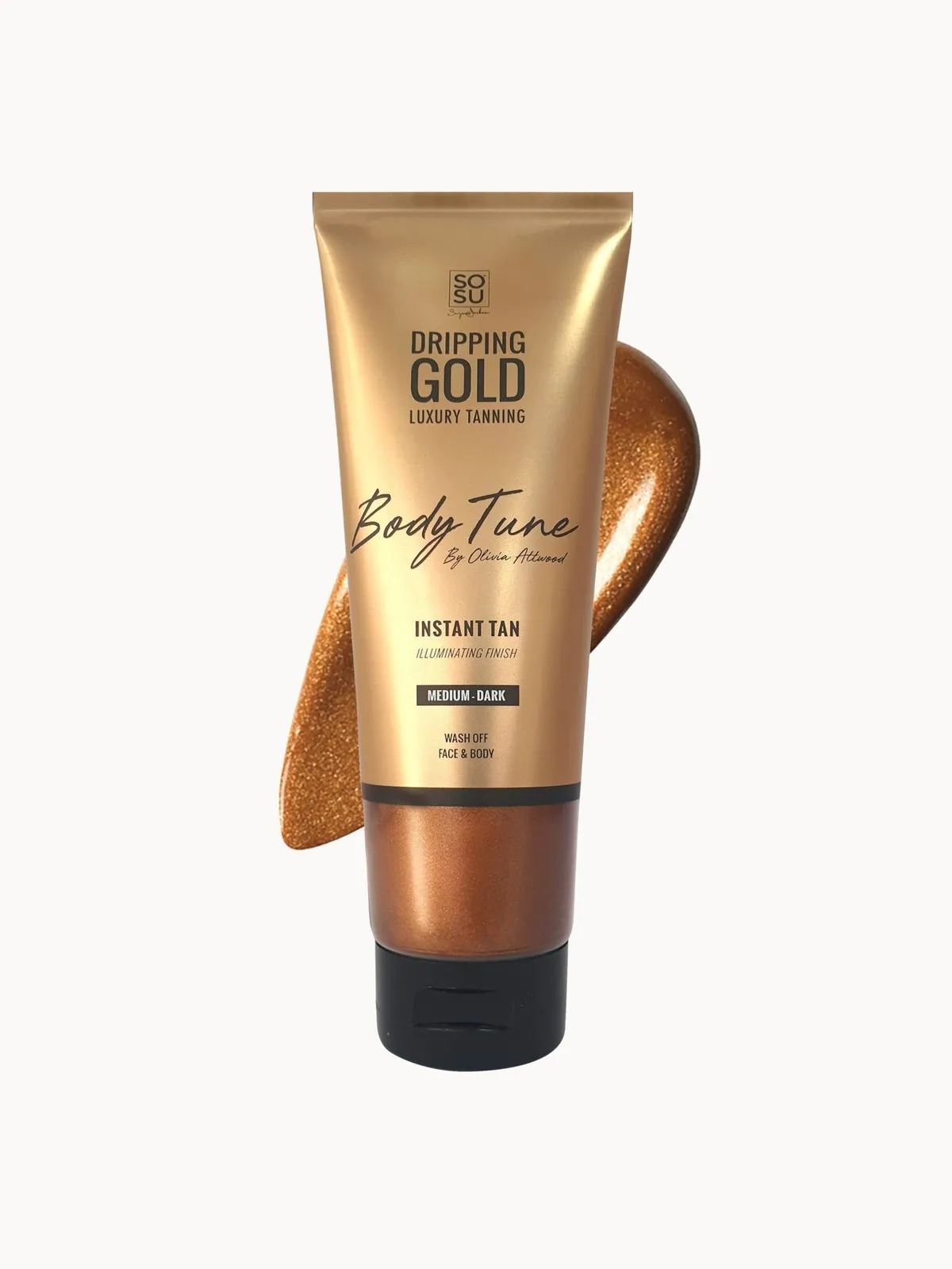 SOSU Dripping Gold Bodytune Shimmer 125ml (Various Colours) - Medium-Dark