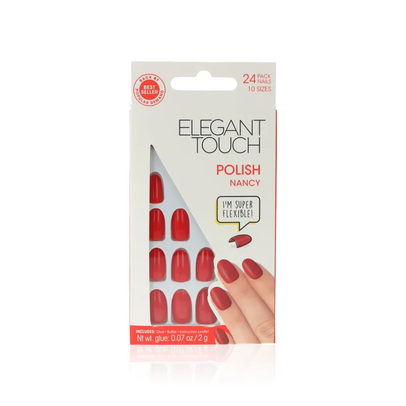 Elegant Touch False Nails Cosmetics Nancy Red