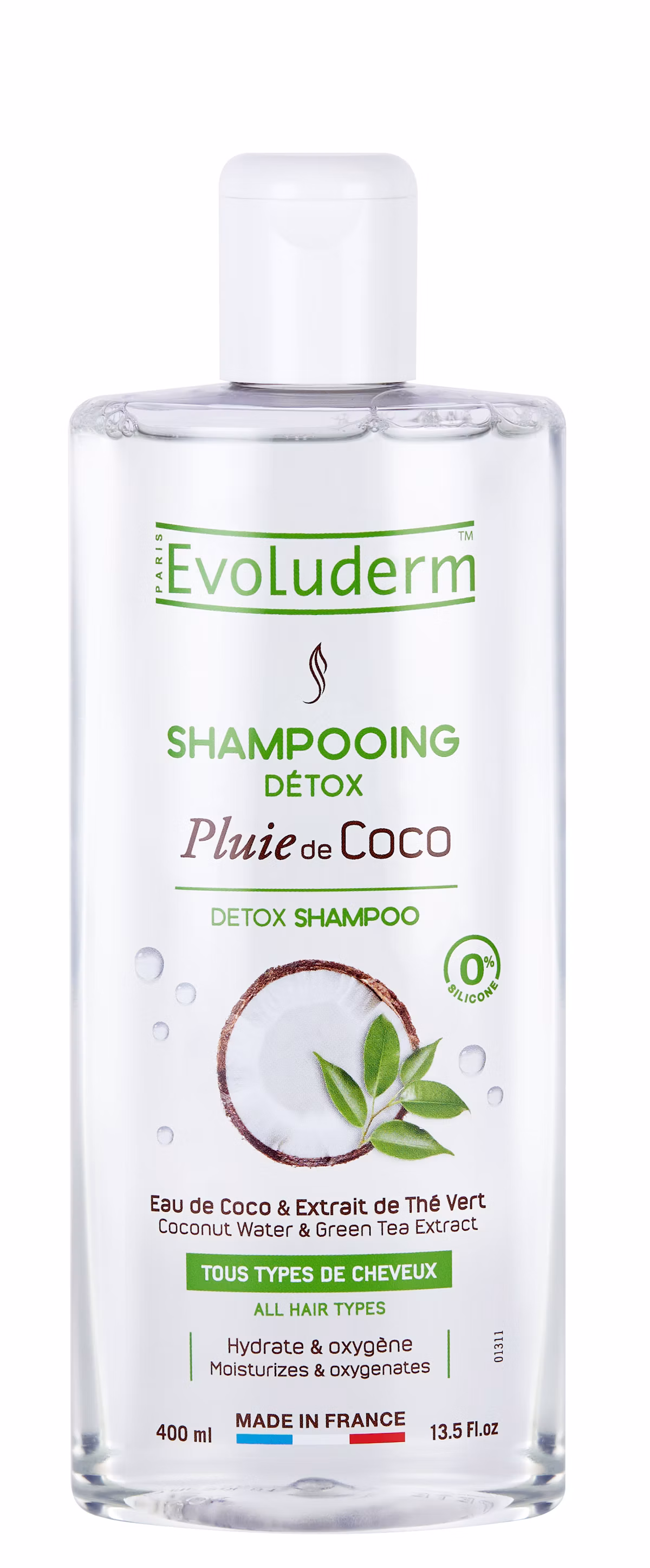Evoluderm Detox Shampoo Pluie De Coco 400 ml