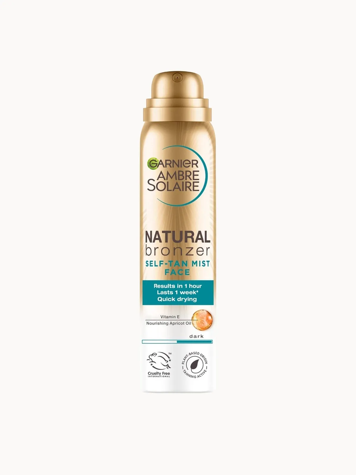Ambre Solaire Natural Bronzer Quick Drying Dark Self Tan Face Mist 75ml