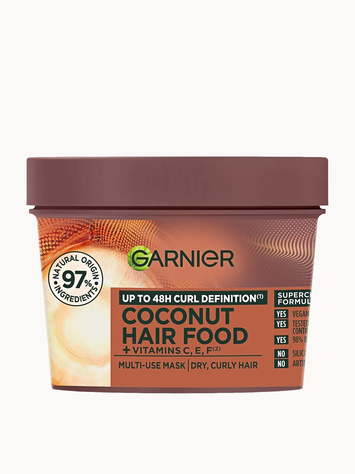 Garnier Hair Food Multi-Use Mask, Smoothing Coconut, Up to 48H Anti- Frizz 400ml