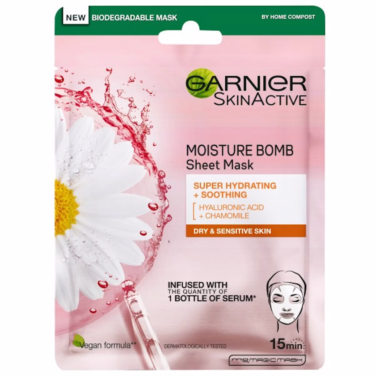 Garnier Moisture Bomb Hydrating Face Mask Chamomile 1 pcs