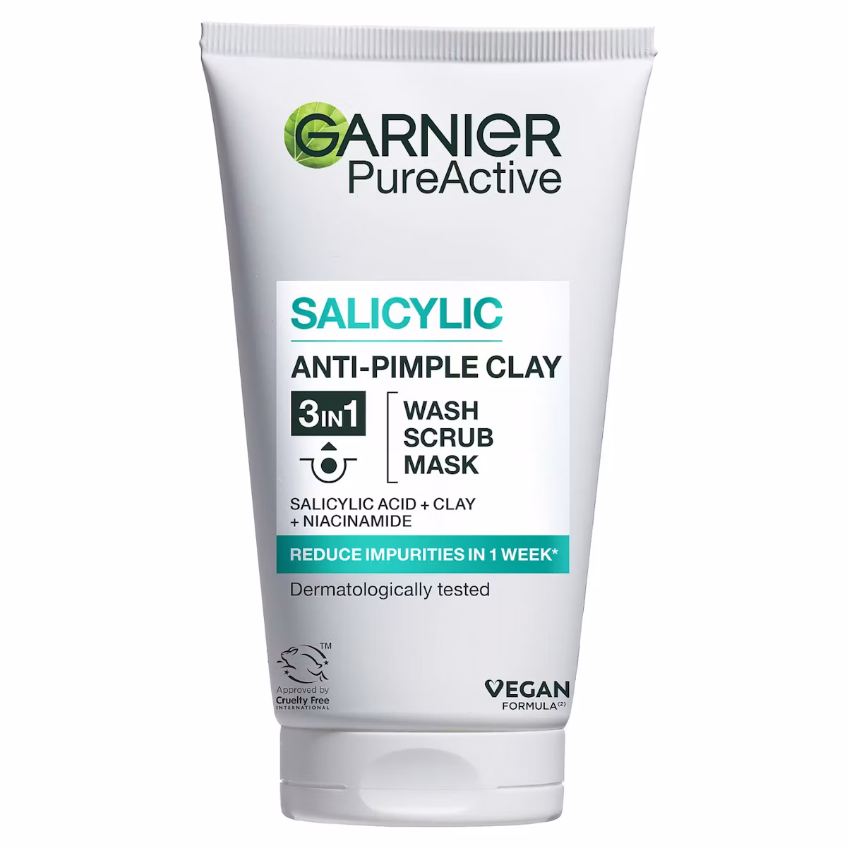Garnier PureActive Salicylic 3in1 Anti-Pimple Clay Cleanser 150 ml