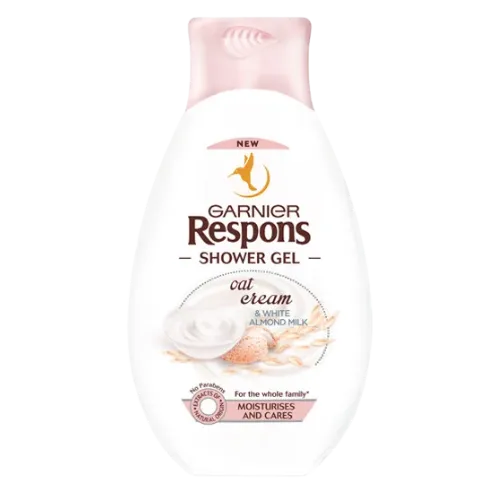 Garnier Respons Oat Cream & White Almond Milk Shower Gel - 250 ml