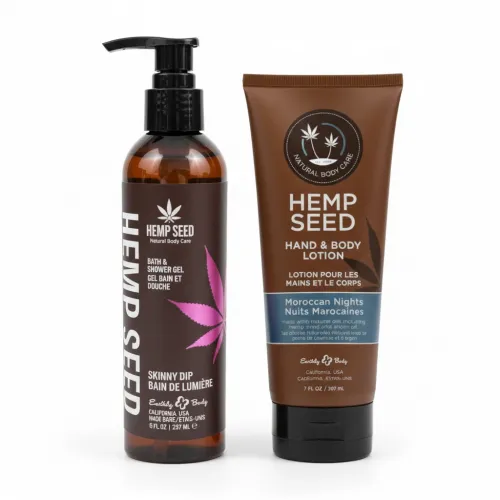 Hemp Seed Hand & Body Lotion and Bath & Shower Gel Set