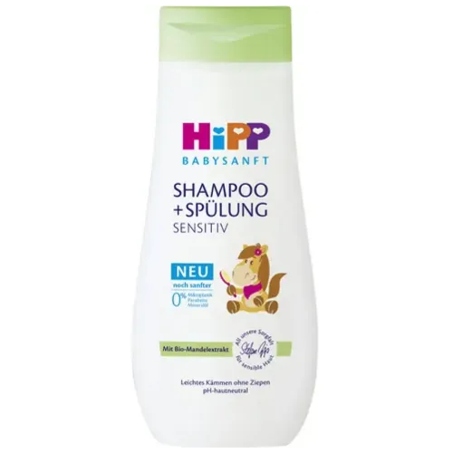 HiPP Babysanft Sensitive 2-in-1 Baby Shampoo & Conditioner - 200 ml