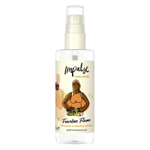 Impulse Fearless Flame Bergamot & Orange Blossom Long Lasting Body Fragrance Mist - 100 ml