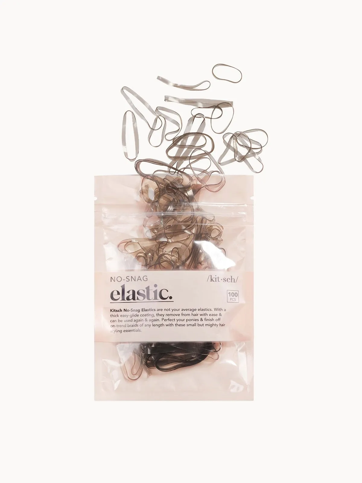 Kitsch No-Snag Elastics (Various Colours) - Brown