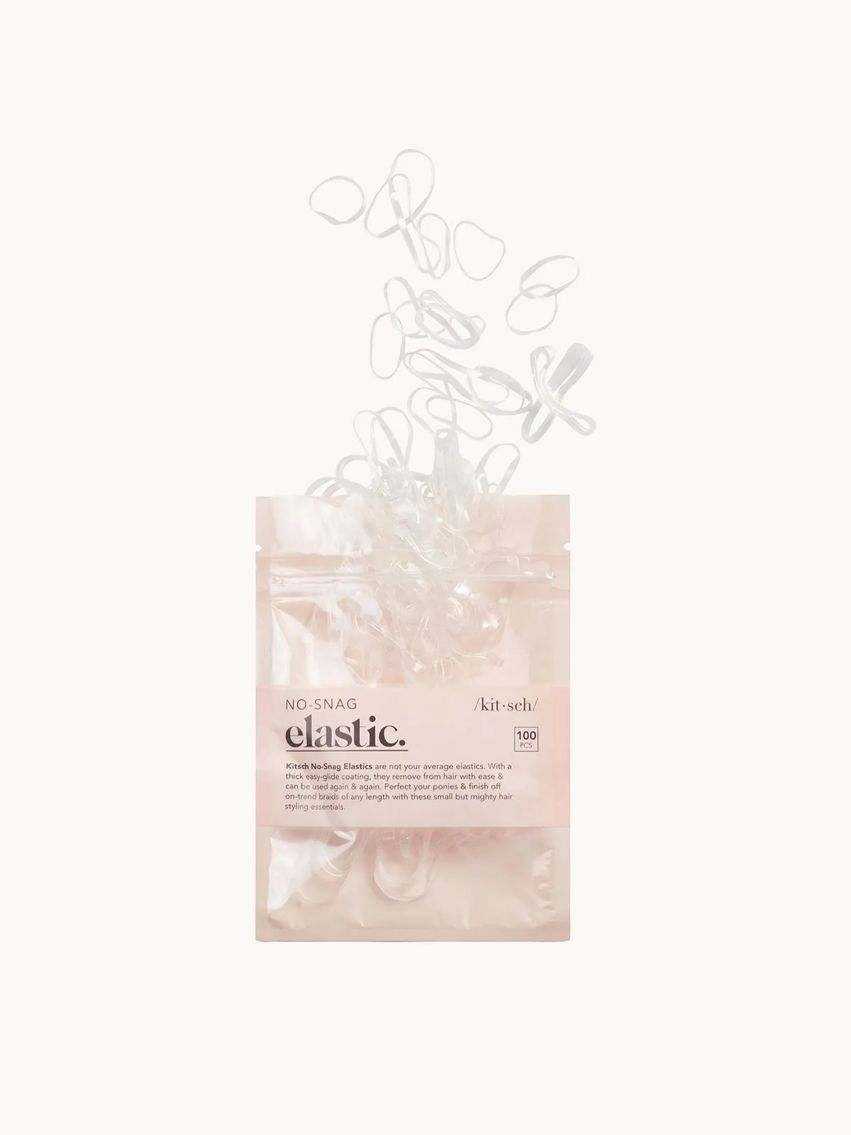 Kitsch No-Snag Elastics (Various Colours) - Clear