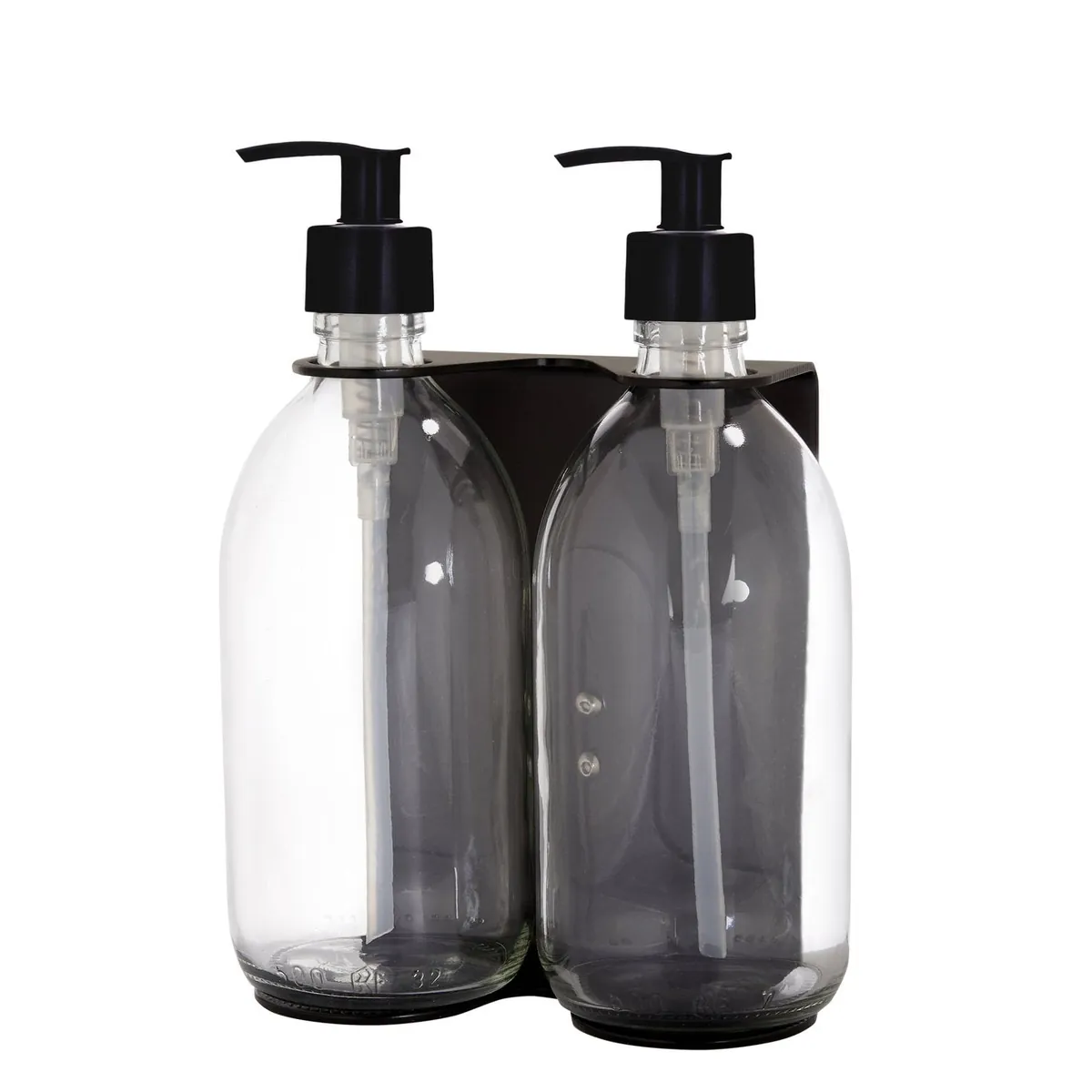 Black Double Wall Mounted Soap Dispensers