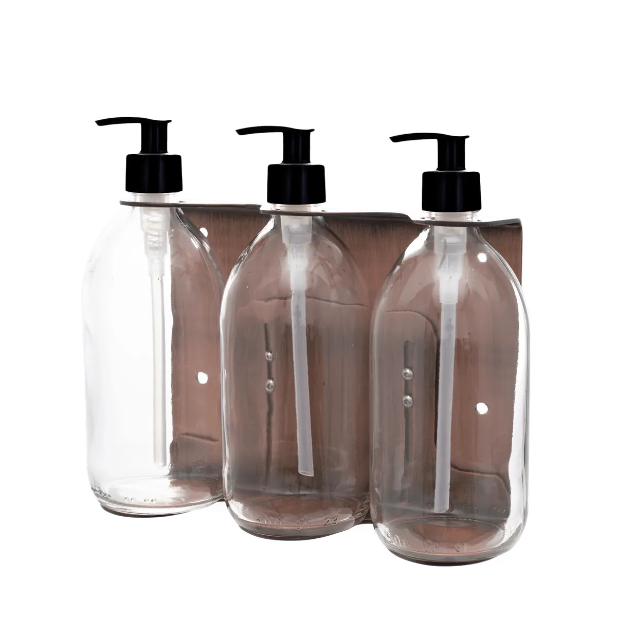 Copper Triple Wall Mounted Soap Dispenser