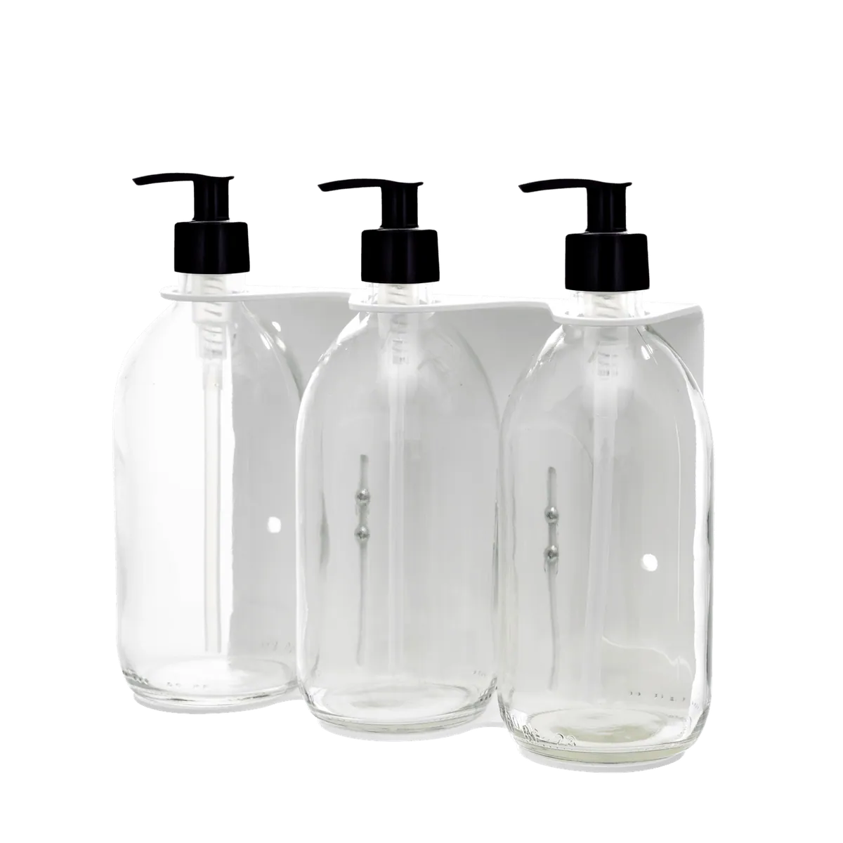 White Triple Wall Mounted Soap Dispenser