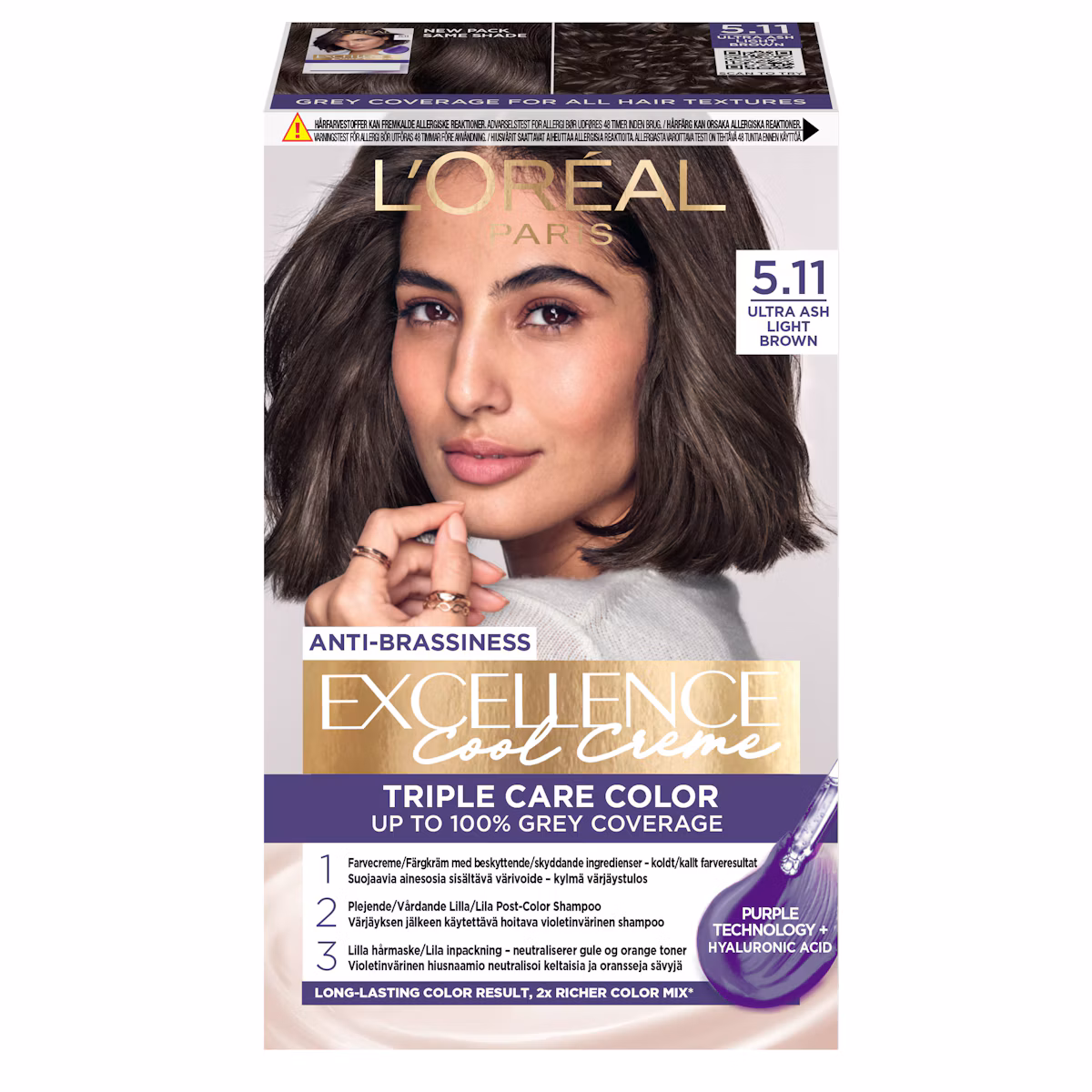 L'Oréal Paris Excellence 5.11 Ultra Ash Light Brown 1 pcs