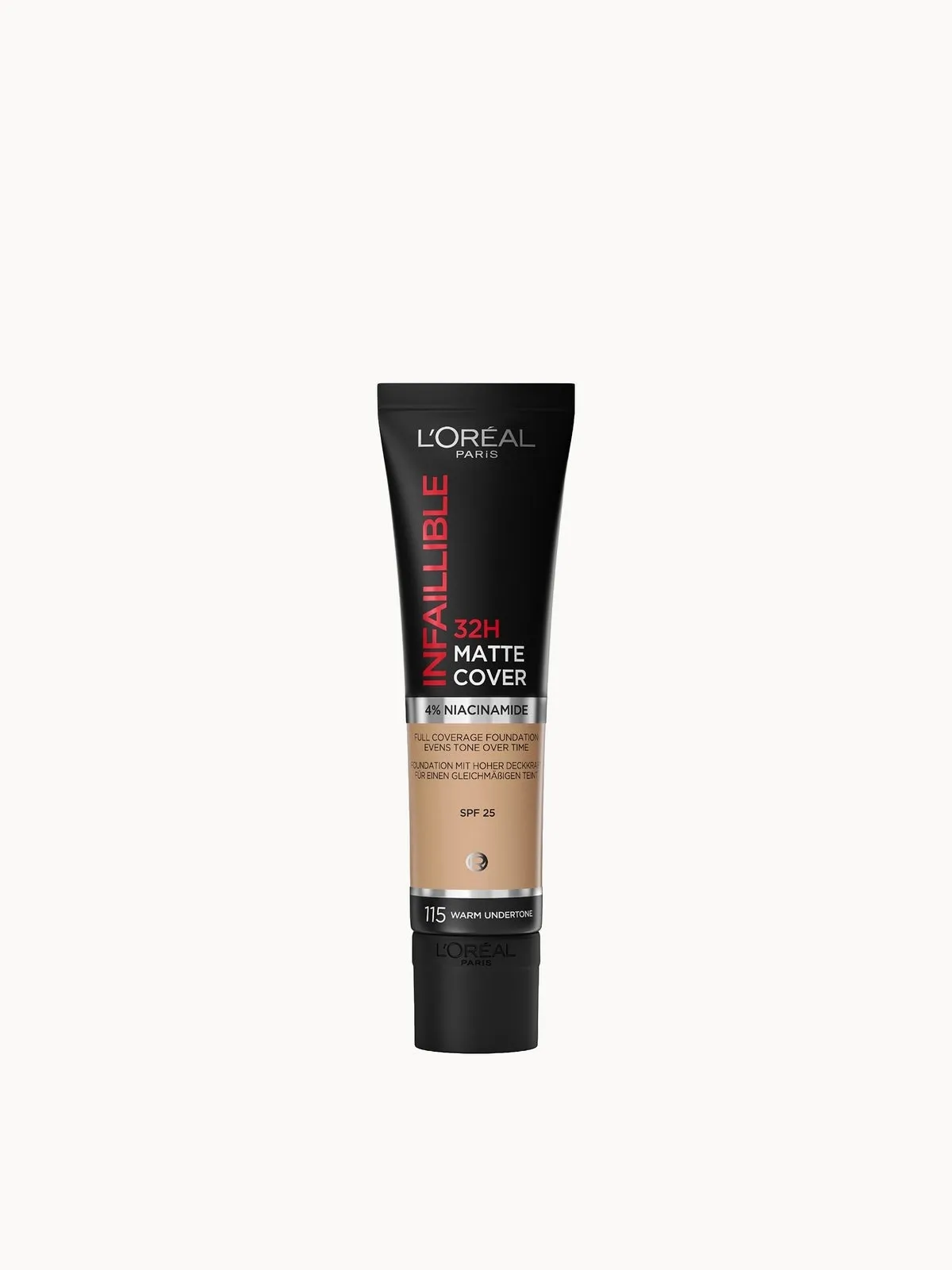 L'Oréal Paris Infallible 32hr Matte Cover Foundation 30ml (Various Shades) - 115 Golden Beige