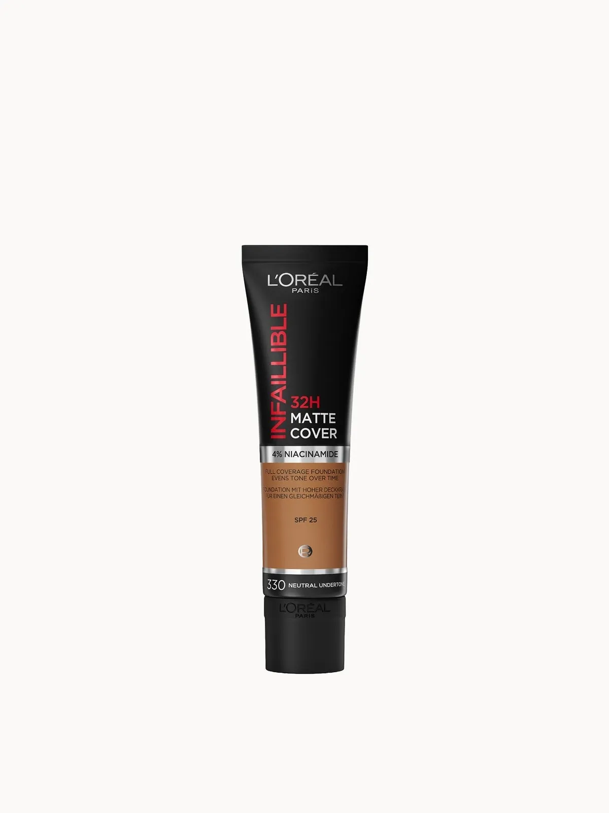 L'Oréal Paris Infallible 32hr Matte Cover Foundation 30ml (Various Shades) - 330 Hazelnut