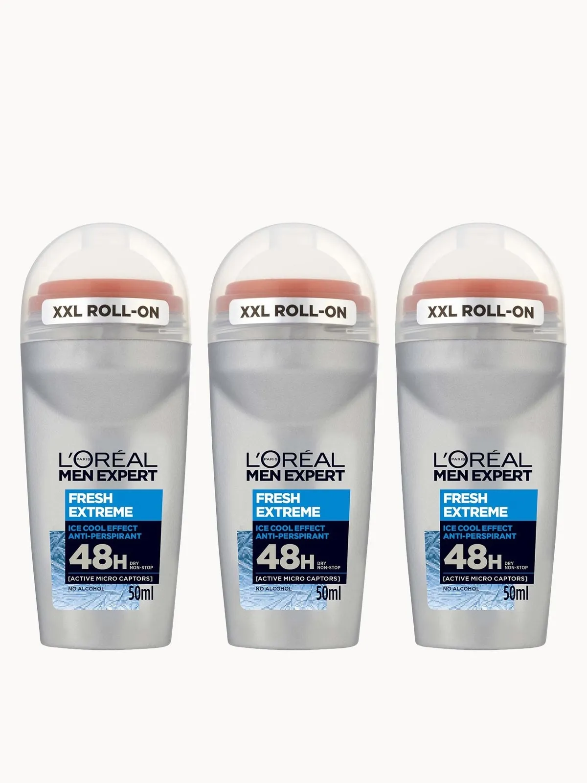L'Oréal Paris Men Expert Fresh Extreme Deodorant Roll-On (50ml) Trio