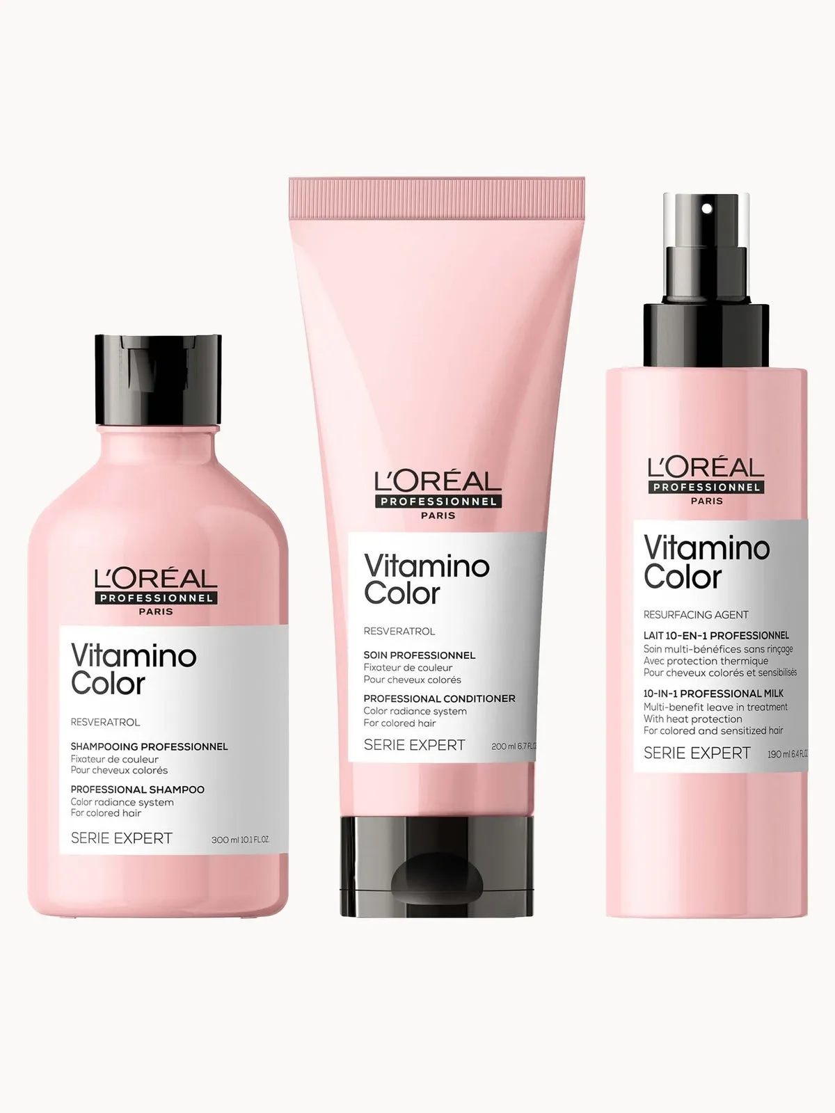 Vitamino Colour Shampoo & Conditioner & 10 in 1 Treatment Spray Bundle Set for Coloured Hair
