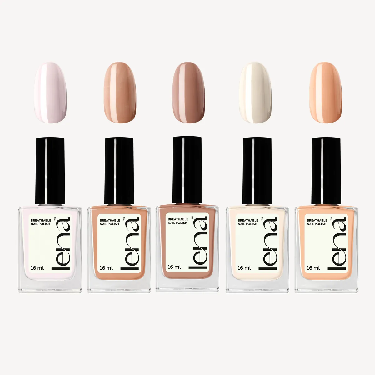 LENA Breathable Nail Polish Bundle - A Nude For Every Outfit