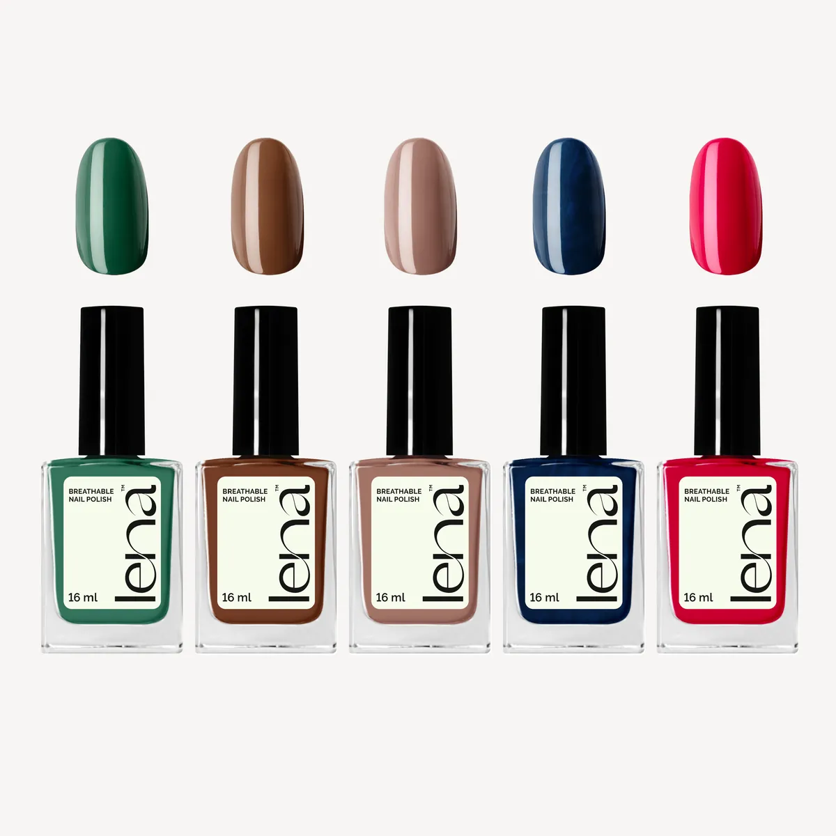 LENA Breathable Nail Polish Bundle - Comfort Tones