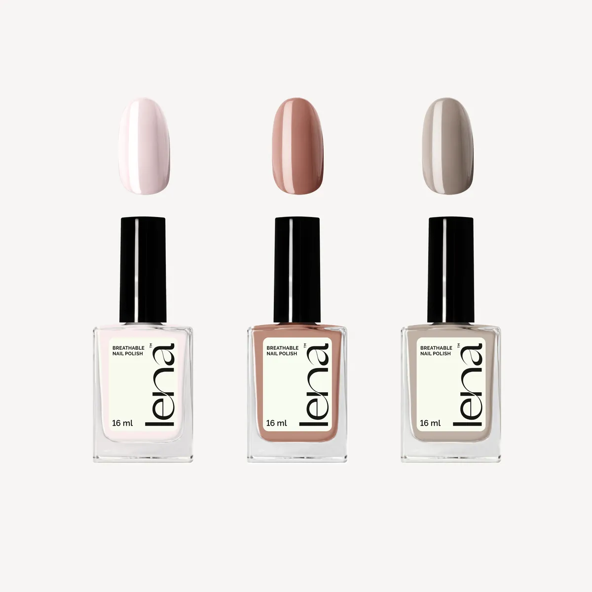 LENA Breathable Nail Polish Bundle - Modestly Nude