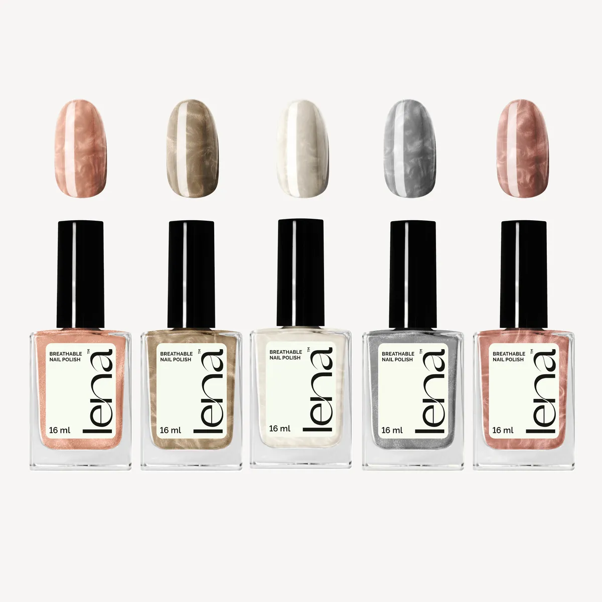 LENA Breathable Nail Polish Bundle - The Sassy Shimmer