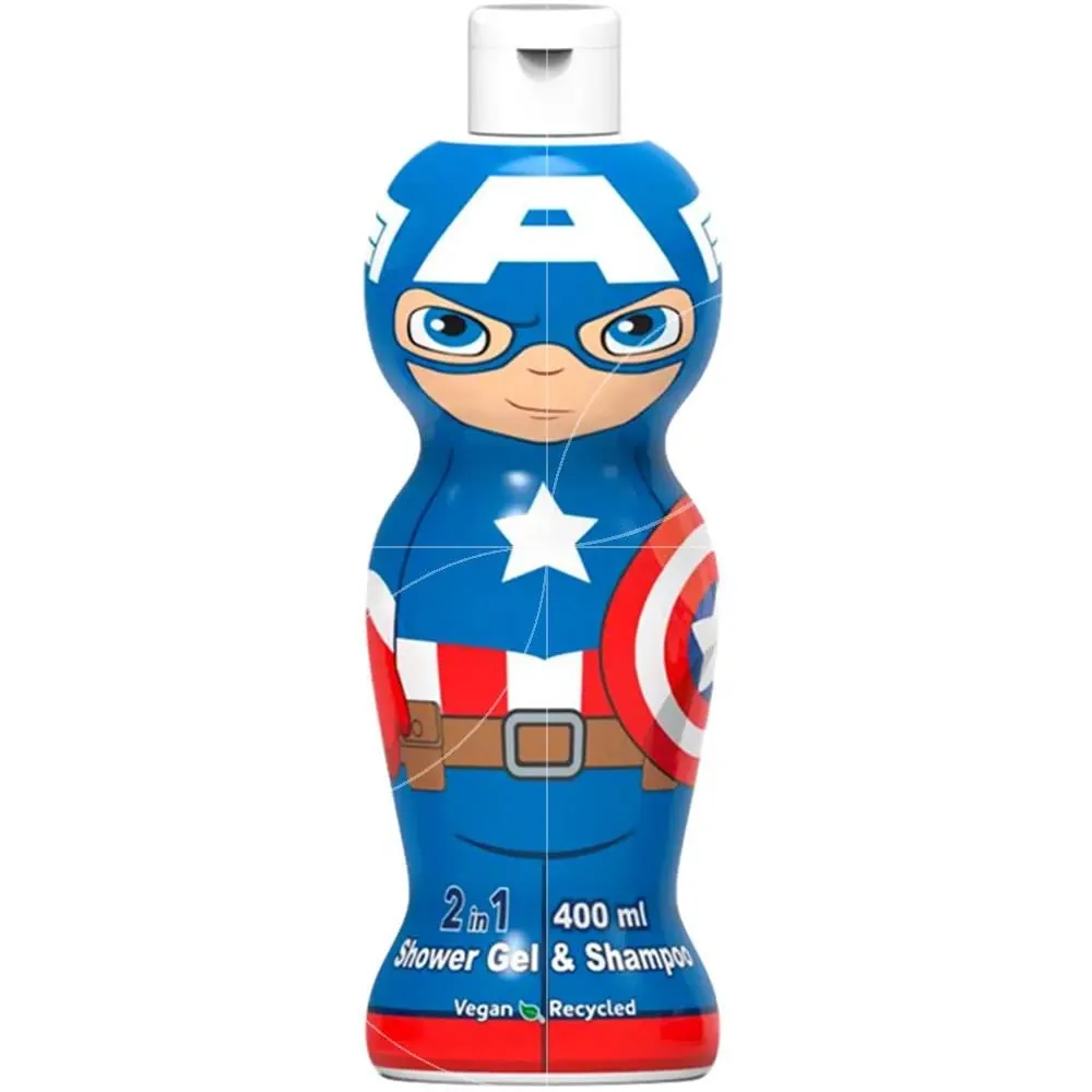 Marvel Captain America 1D Shower Gel & Shampoo 400ml