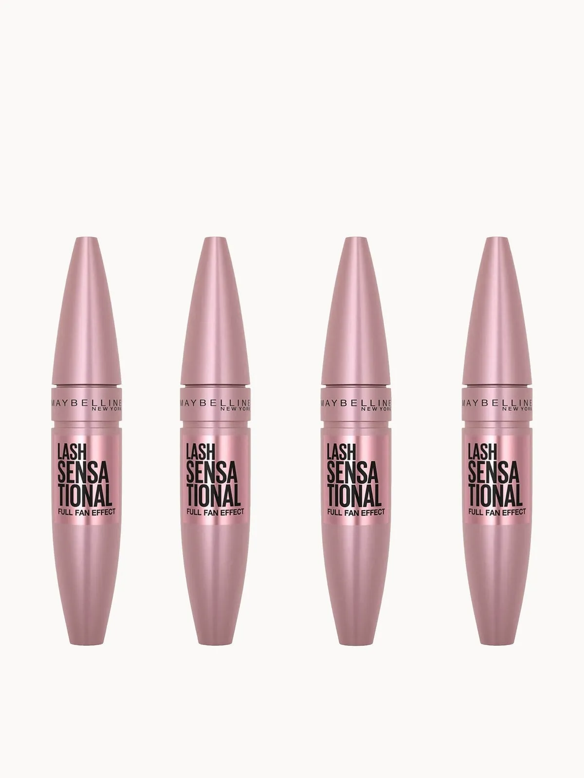Maybelline Lash Sensational Volumising and Thickening Eyelash Lengthening Mascara - 01 Very Black (Pack of 4)