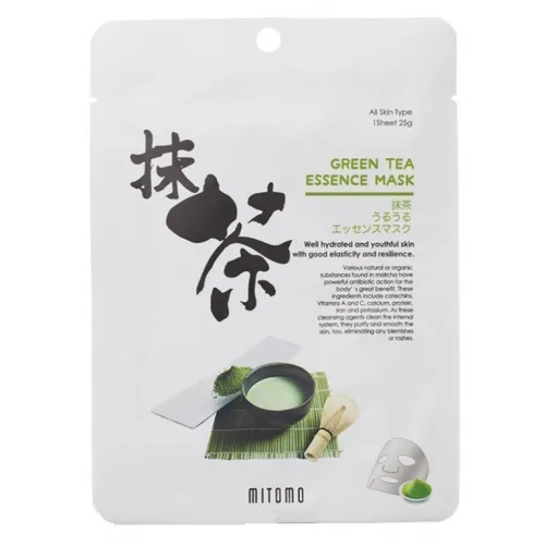 Mitomo Green Tea Essence Face Mask 26g