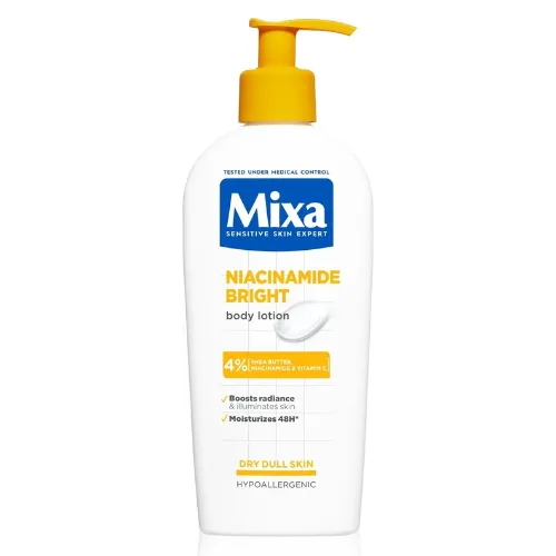 Mixa Niacinamide Bright Body Lotion for Dry, Dull Skin - 250 ml