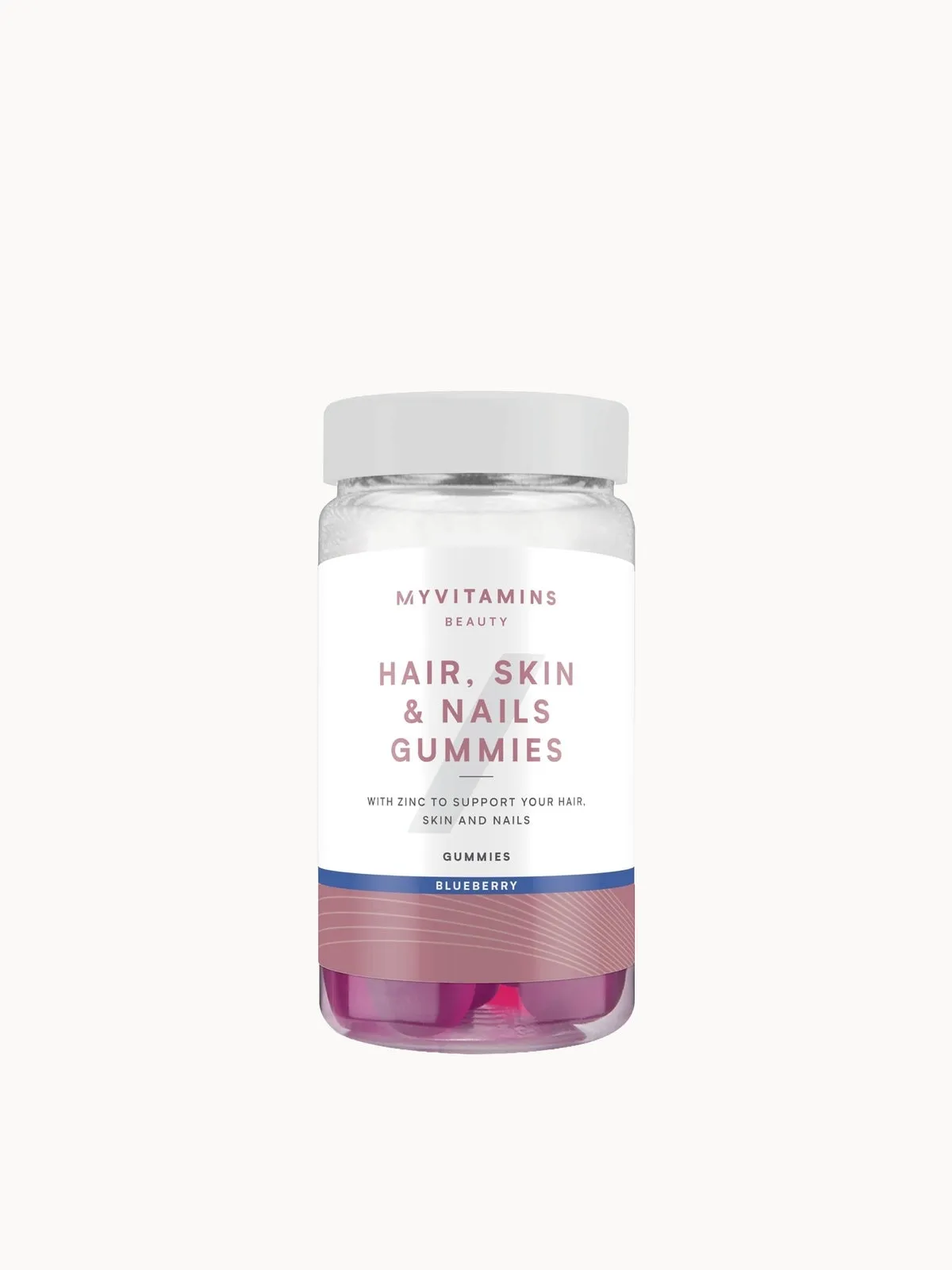 Myvitamins Hair Skin and Nails Gummies - 60 Gummies - 30servings - Blueberry