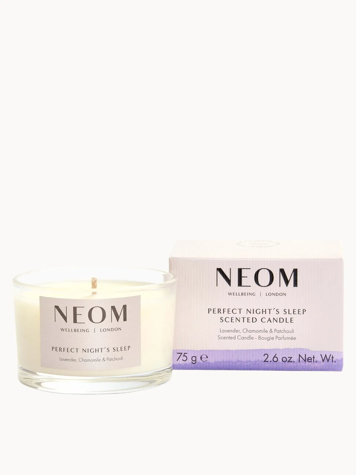 NEOM Wellbeing Perfect Nights Sleep Scented Travel Candle