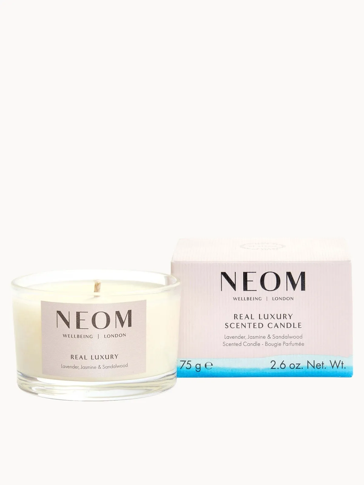 NEOM Wellbeing Real Luxury De-Stress Travel Scented Candle